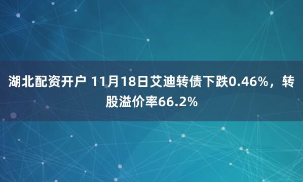 湖北配资开户 11月18日艾迪转债下跌0.46%,转股溢价率66.2%