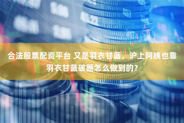 合法股票配资平台 又是羽衣甘蓝，沪上阿姨也靠羽衣甘蓝破圈怎么做到的？